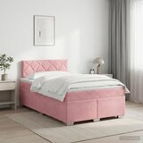  Boxspring krevet s madracem Ružičasta 120 x 190 cm Baršun | shoptok.hr