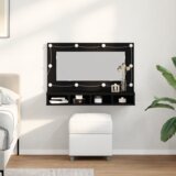  Ogledalo ormar Crni hrast 90 x 31,5 x 62 cm Konstruirano drvo | shoptok.hr