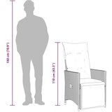  7-dijelni vrtni bistro set od poliratana s jastucima smeđi | shoptok.hr