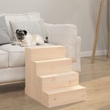 vidaXL Stepenice za kućne ljubimce 40 x 49 x 47 cm od masivne borovine | shoptok.hr