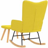  Stolica za ljuljanje s osloncem za noge boja senfa od tkanine | shoptok.hr