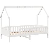  Okvir dječjeg kreveta s kućicom bijeli 90 x 200 cm od borovine | shoptok.hr