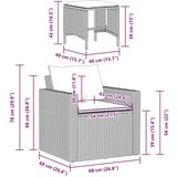  4-dijelni set vrtnih sofa s jastucima svijetlosivi poliratan | shoptok.hr