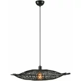 Markslöjd Mat crna viseća svjetiljka s bambusovim sjenilom ø 75 cm Kumo –