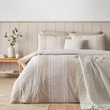Catherine Lansfield Bež enojna posteljnina 135x200 cm Banded Stripe – | Shoptok.si