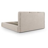 Mazzini Beds Bež tapecirani bračni krevet s prostorom za odlaganje s podnicom 140x200 cm Brody – | shoptok.hr