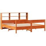 Krevet s regalom za knjige bez madraca 180x200 cm od borovine | Eponuda.com