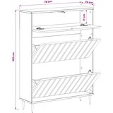  Ormar za cipele ZWOLLE 78 x 24 x 103 cm Konstruirano drvo | shoptok.hr