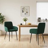  Trpezarijske stolice 2 pcs Baršun Tamnozelena 57 x 50 x 85 cm | Eponuda.com