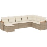 Maison Chic Seti vrtnega pohištva - Vrtna garnitura - Vrtni pohištvo set 8-delna z blazinami bež poli ratan, (21800246) | Shoptok.si