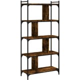 Maison Chic Knjižna omara - Knjižni regal 5-nadstropna dimljen hrast 76x32x158 cm inž. les, (21725294) Cene