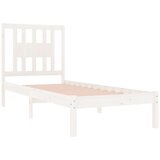  Posteljni okvir bel iz trdnega lesa 90x190 cm 3FT, (20906091) | Shoptok.si