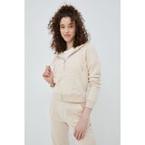 Juicy Couture Dukserica za žene, boja: bež, s kapuljačom, glatka | shoptok.hr