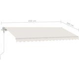  Automatska tenda sa senzorom za vjetar LED 450 x 300 cm krem | shoptok.hr