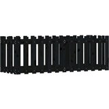 vidaXL Vrtna visoka greda z ograjico bela 150x50x50 cm trdna borovina | Shoptok.si
