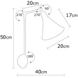 Opviq Zidna lampa E27 Max 40W, Bronza | Eponuda.ba