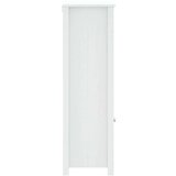 vidaXL Kopalniška omarica BERG bela 40x34x110 cm trdna borovina | Shoptok.si