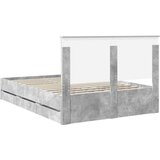  Krevetna konstrukcija s ladicama Betonski sivi 140 x 190 cm | shoptok.hr