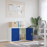 Ormarić za spise svjetlosivi i plavi 90 x 40 x 70 cm čelični | shoptok.hr