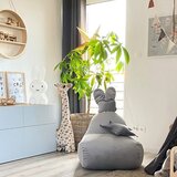 The Brooklyn Kids Svetlo siva otroška vreča za sedenje Funny Bunny – | Shoptok.si