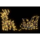  Reindeer vuče saonice Topla bijela 30 x 12 x 54,5 cm PET | shoptok.hr