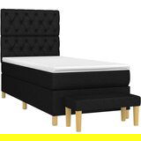 Box spring krevet s madracem crni 80 x 200 cm od tkanine | shoptok.hr