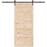  Klizna vrata Prirodna 90 x 208 cm Masivna borovina | shoptok.hr