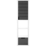 Bessagi Home Viseča Omara Tia, Siva, Bela | Shoptok.si