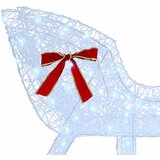  Reindeer vuče saonice Hladna bijela 70 x 26 x 130 cm Akril | shoptok.hr