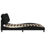  Okvir kreveta s LED-om bez madraca Hvar crni 200x200 cm od tkanine | shoptok.hr