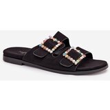 Boto Slides With Buckles On Flat Heel Black Tovira | ePonuda.com