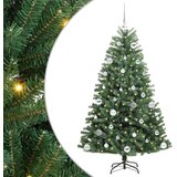 vidaXL Umjetno božićno drvce s nogom Zelena 150 cm PVC i metal | shoptok.hr