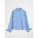 Sinsay Pamučna košulja s ukrasnim vezicama | shoptok.hr