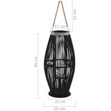 Viseći svijećnjak od bambusa crni 60 cm | shoptok.hr
