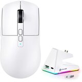 Attack Shark bežični gaming miš X6 PAW3395/26000 dpi/superlight/trimode/white + charging dock Cene