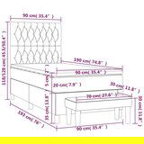 Box spring krevet s madracem tamnosivi 90x190 cm baršunasti | shoptok.hr