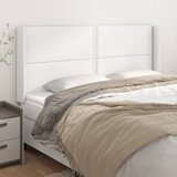 vidaXL Uzglavlje s ušima bijeli 183x16x118/128 cm od umjetne kože Cijene