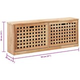  Klupa za pohranu cipela od masivne orahovine 94 x 20 x 38 cm | Eponuda.com