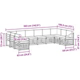  Sekcijska garnitura 10 pcs Bijela i svjetlosiva | Eponuda.com