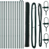 vidaXL Heksagonalna Ograda Zelena 1.6x25 m Čelik, Ograda Stupovi 13 kom Zelena Ø32 mm 210 cm Galvanizirani Čelik Cijene