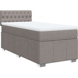 vidaXL Krevet s oprugama i madracem smeđesivi 90x200 cm od tkanine | shoptok.hr