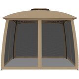  Sjenica s dvostrukim krovom i zidovima 2,93x2,93 m čelična | shoptok.hr