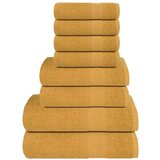 vidaXL Komplet brisač 8-delni zlata 360 gsm 100% bombaž | Shoptok.si