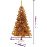  Umjetno božićno drvce sa stalkom zlatno 150 cm PET | shoptok.hr
