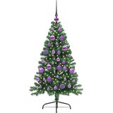 vidaXL Umetna predhodno osvetljena božična jelka Zelena 120 cm PVC | Shoptok.si