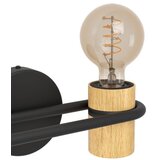 Eglo Chieveley zidna lampa 2xE27, 28,5 cm, crna/drvo, 43542 | shoptok.hr