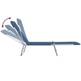  Sklopive ležaljke za sunčanje 2 kom čelik i tkanina plave | shoptok.hr