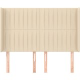  Uzglavlje s ušima krem 147x16x118/128 cm od tkanine | shoptok.hr