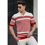 Madmext Men's Red Polo Neck T-Shirt 5083 Cene