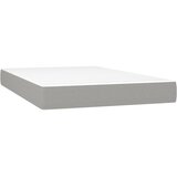 Krevet s oprugama i madracem LED svjetlosivi 120x190 cm tkanina | shoptok.hr